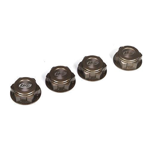 Losi LOSB3228 Wheel Nuts, Captured (4): 5IVE-T - PowerHobby