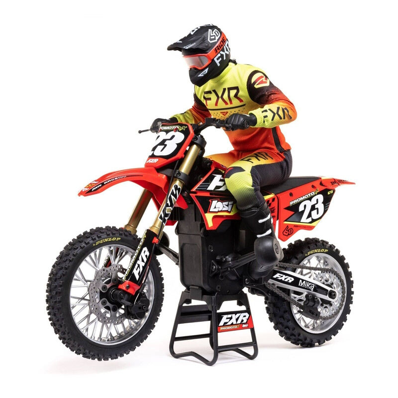 LOSI LOS06000T1 1/4 Promoto-MX Motorcycle RTR, FXR, Red - PowerHobby