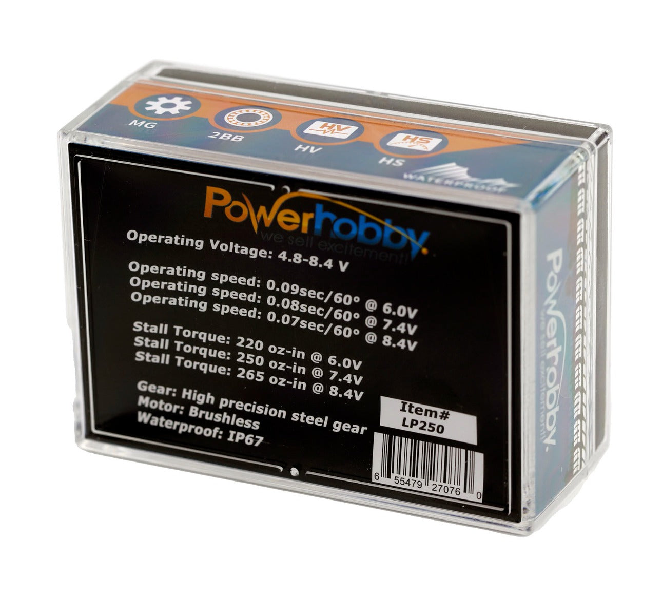 Powerhobby LP250 19KG Programmable Waterproof Low Profile Hi-Speed Servo - PowerHobby