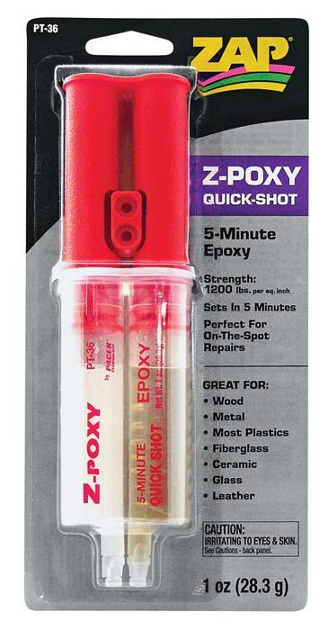 Zap PT36 Adhesives Pacer's 5 Minute Epoxy Syringe - PowerHobby