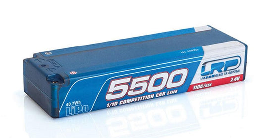 LRP 430221 Competition 2S LiPo 55C Hard Case TC Battery Pack (7.4V/5500mAh) - PowerHobby