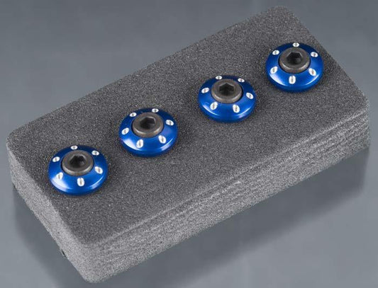 Traxxas 7668 Wheel Nut Washer Aluminum Blue 3x12mm CS (4) LaTrax Teton / SST - PowerHobby