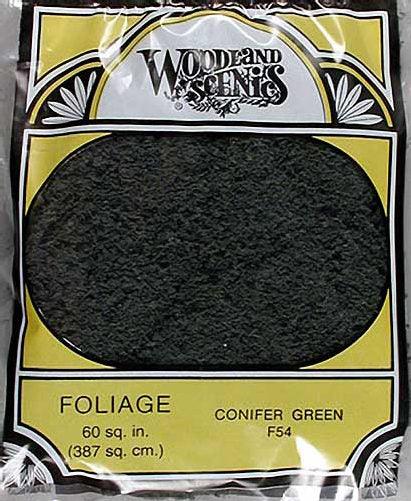 Woodland Scenics F54 N/HO Foliage Conifer Green Train Scenery - PowerHobby