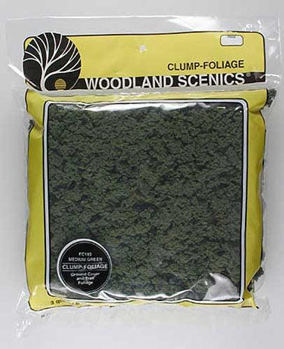 Woodland Scenics FC183 N/HO Clump Foliage Medium Green Train Scenery - PowerHobby
