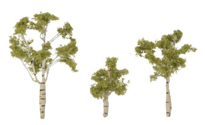Woodland Scenics TR1605 N/HO Prem Paper Birch Tree 1-11/16" 3" (3)Train Scenery - PowerHobby