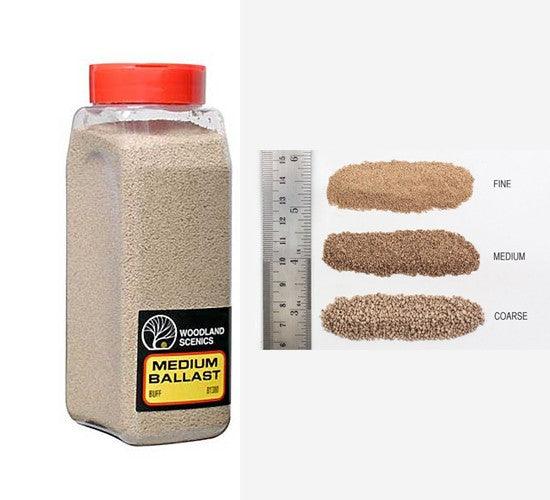 Woodland Scenics B1380 Ballast Medium Buff 32oz - PowerHobby