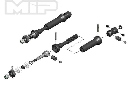 MIP 18140 X-Duty CVD Drive Kit Rear 87mm to 112mm Traxxas Slash Rally Stampede - PowerHobby