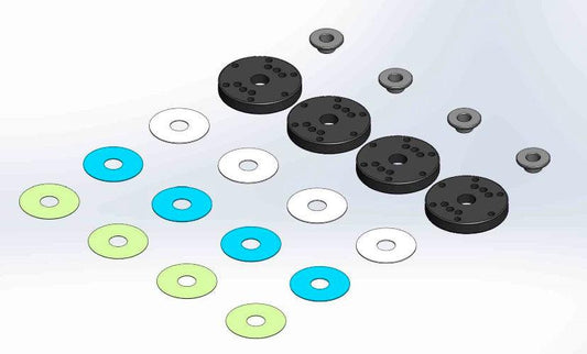 MIP 18400 Bypass1 Pistons 6-Hole Set 16mm Mugen 1/8th - PowerHobby