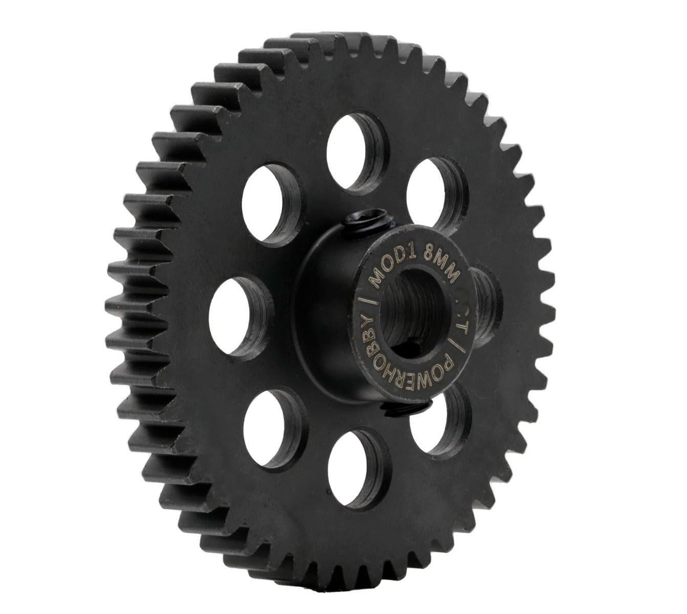 Powerhobby Hardened Steel 52T Mod1 8mm Pinion Gear w 2 Grub Screws