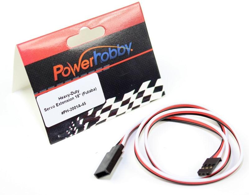 Powerhobby 18" Heavy Duty Servo Extension Wire Futaba Connector J 20AWG - PowerHobby