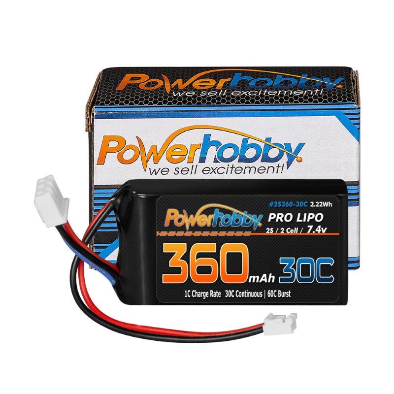 Powerhobby 2s 360mah 30C UPGRADE Lipo Battery : Axial SCX24 - PowerHobby