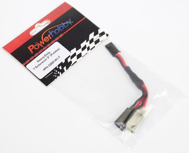 Powerhobby 3" Heavy Duty Y Servo Extension / Harness Futaba Connector - PowerHobby