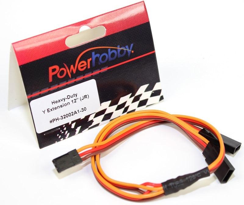 Powerhobby 12" Heavy Duty Y Servo Extension / Harness JR / Spektrum Connector - PowerHobby