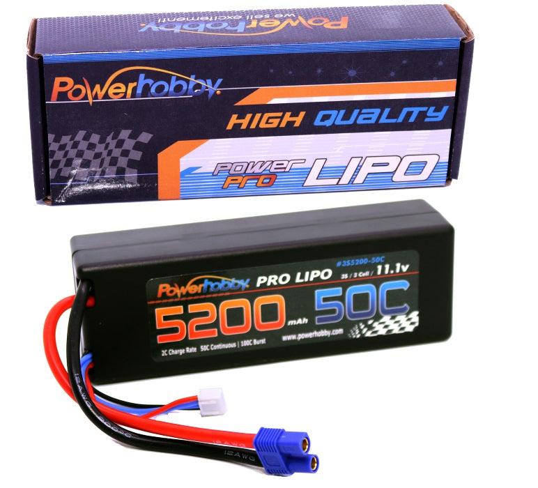 Powerhobby 3S 11.1V 5200mAh 50C Lipo Battery w EC5 Plug 3-Cell Hard Case - PowerHobby