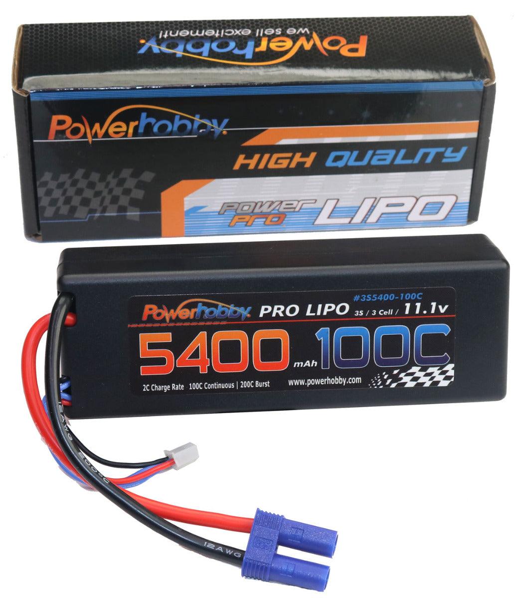 Powerhobby 3s 11.1v 5400mah 100c Lipo Battery w EC5 Plug Hardcase - PowerHobby