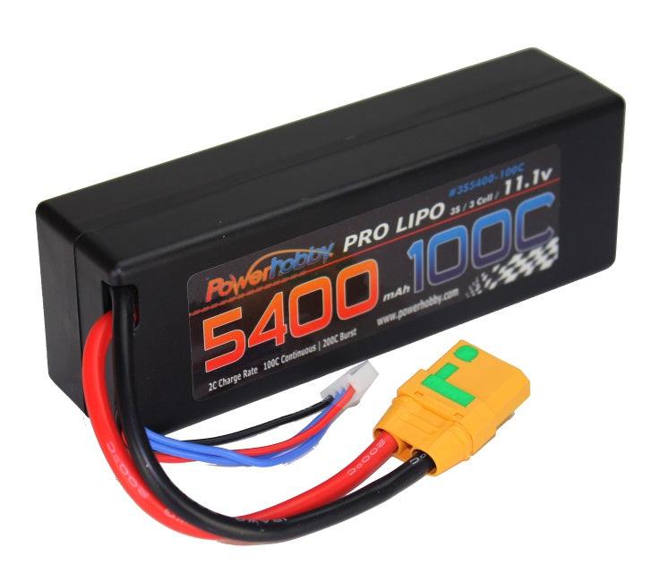 Powerhobby 3s 11.1v 5400mah 100c lipo Battery w XT90 Plug Hard Case - PowerHobby