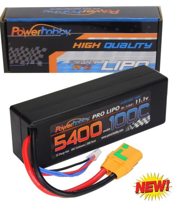Powerhobby 3s 11.1v 5400mah 100c lipo Battery w XT90 Plug Hard Case - PowerHobby