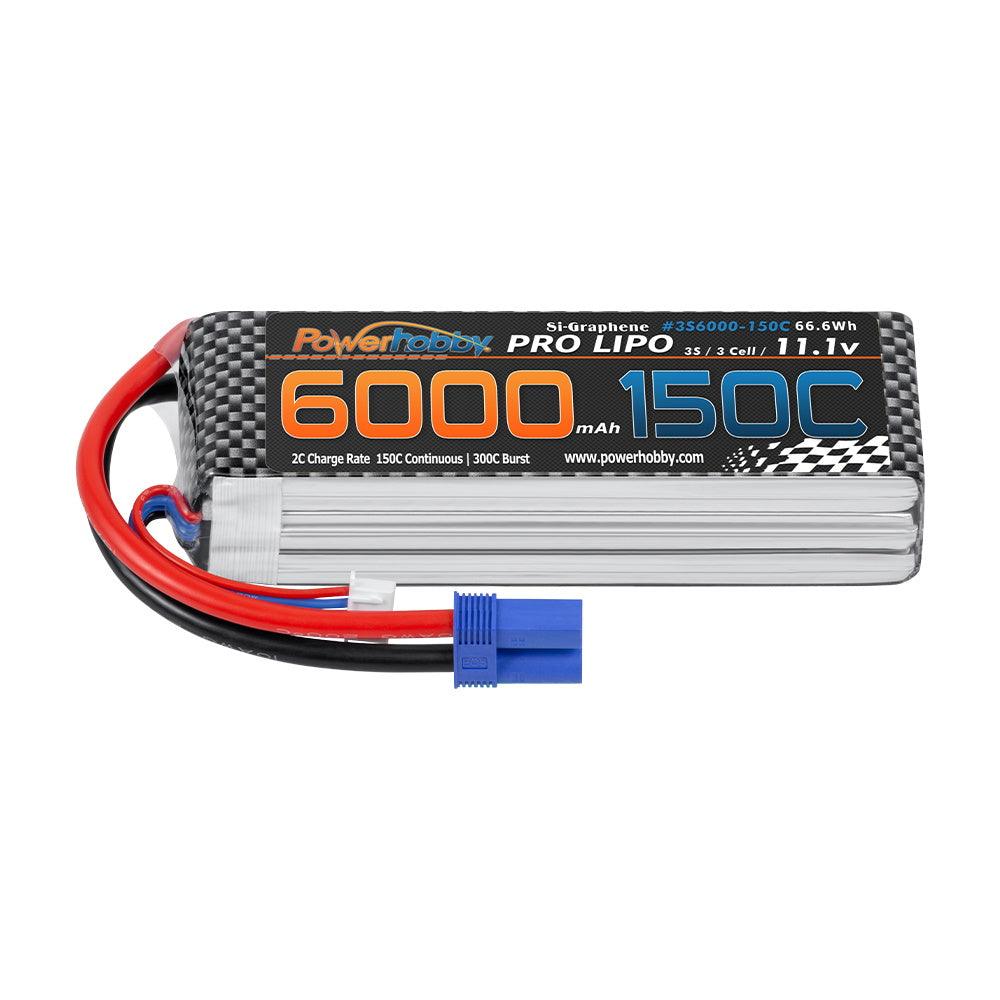 Powerhobby XTREME 3S 11.1V 6000mah 150c-300C Lipo Battery W EC5 3-Cell - PowerHobby