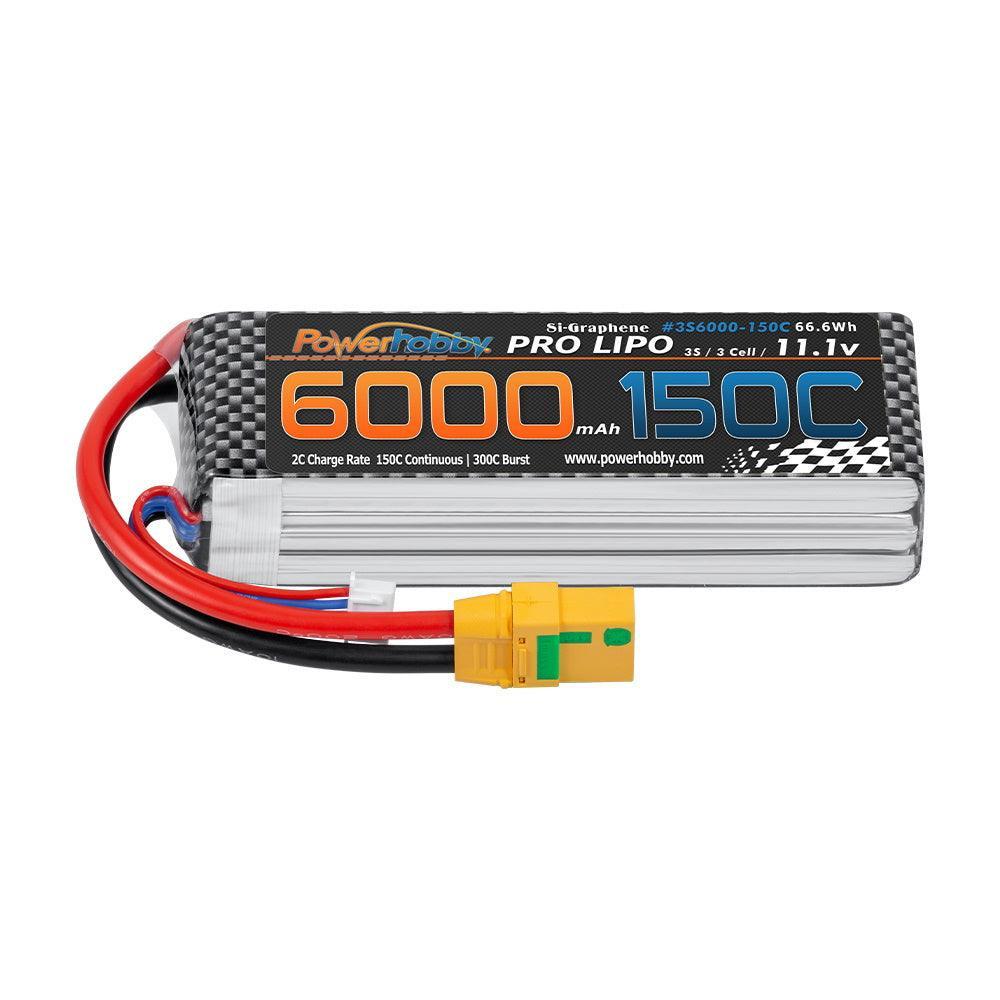 150 c 3s lipo Powerhobby XTREME 3S 11.1V 6000mah 150c-300C Lipo Battery W XT90 3-Cell