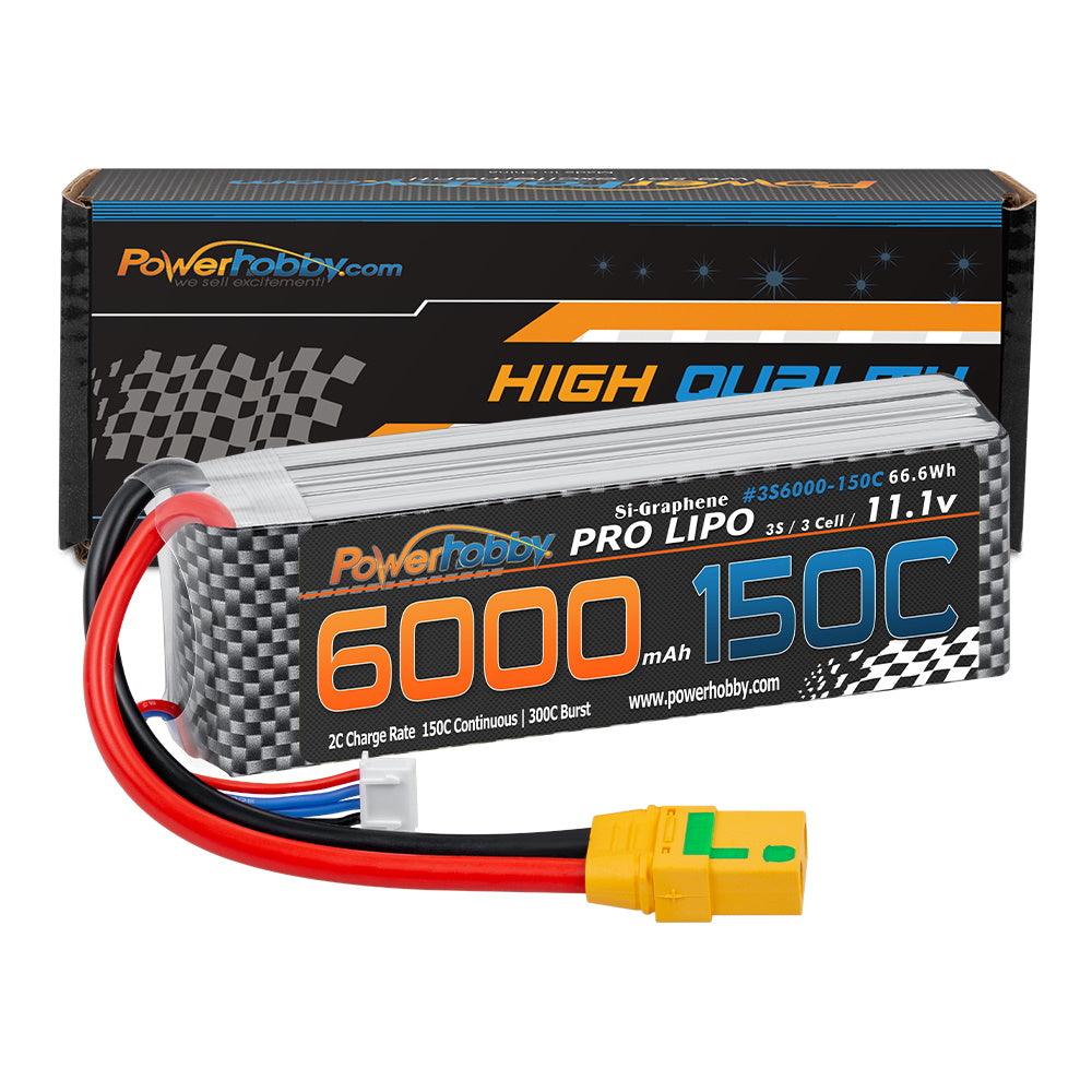 Powerhobby XTREME 3S 11.1V 6000mah 150c-300C Lipo Battery W XT90 3-Cell - PowerHobby