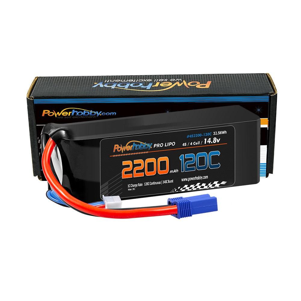 Powerhobby 4S 14.8V 2200mah 120c Lipo Battery w EC5 Plug - PowerHobby