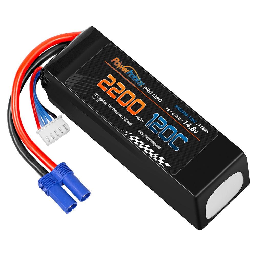 Powerhobby 4S 14.8V 2200mah 120c Lipo Battery w EC5 Plug - PowerHobby