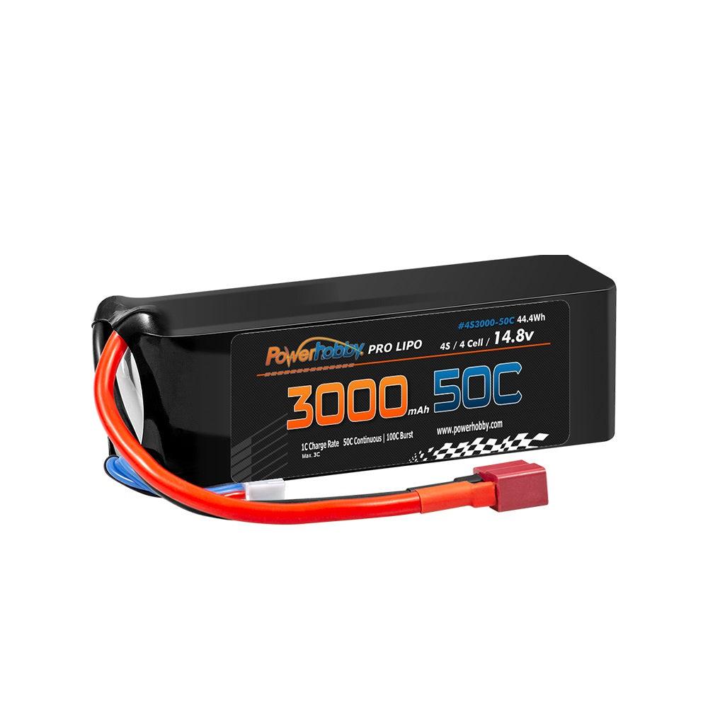 Powerhobby 4s 14.8v 3000mah 30C-60C Lipo Battery w Deans Plug 4-Cell - PowerHobby