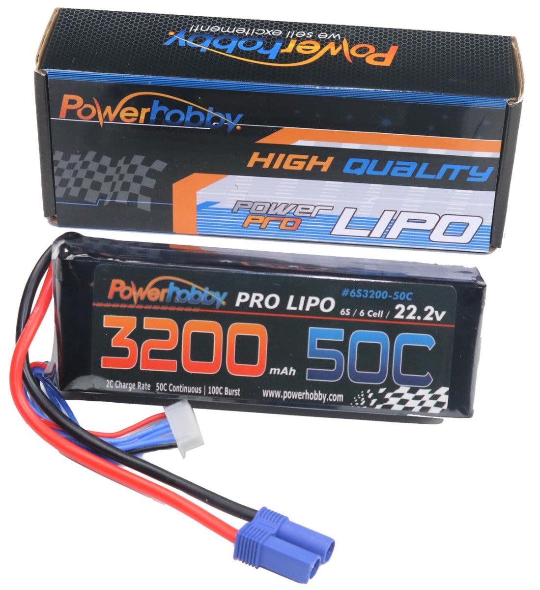 Powerhobby 6s 22.2v 3200mah 50c Lipo Battery w EC5 Plug : E-Flite F-16 - PowerHobby