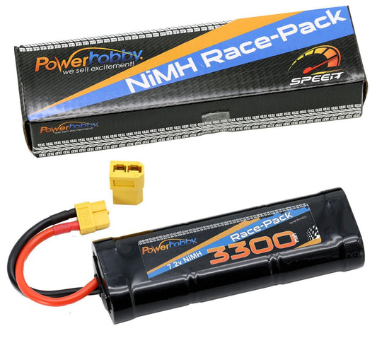 Powerhobby 7.2V 6-Cell 3300mah Nimh Flat Battery Pack XT60 + Adapter - PowerHobby