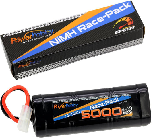 Powerhobby 7.2V 6-Cell 5000mah Nimh Flat Battery Pack w Tamiya Plug - PowerHobby