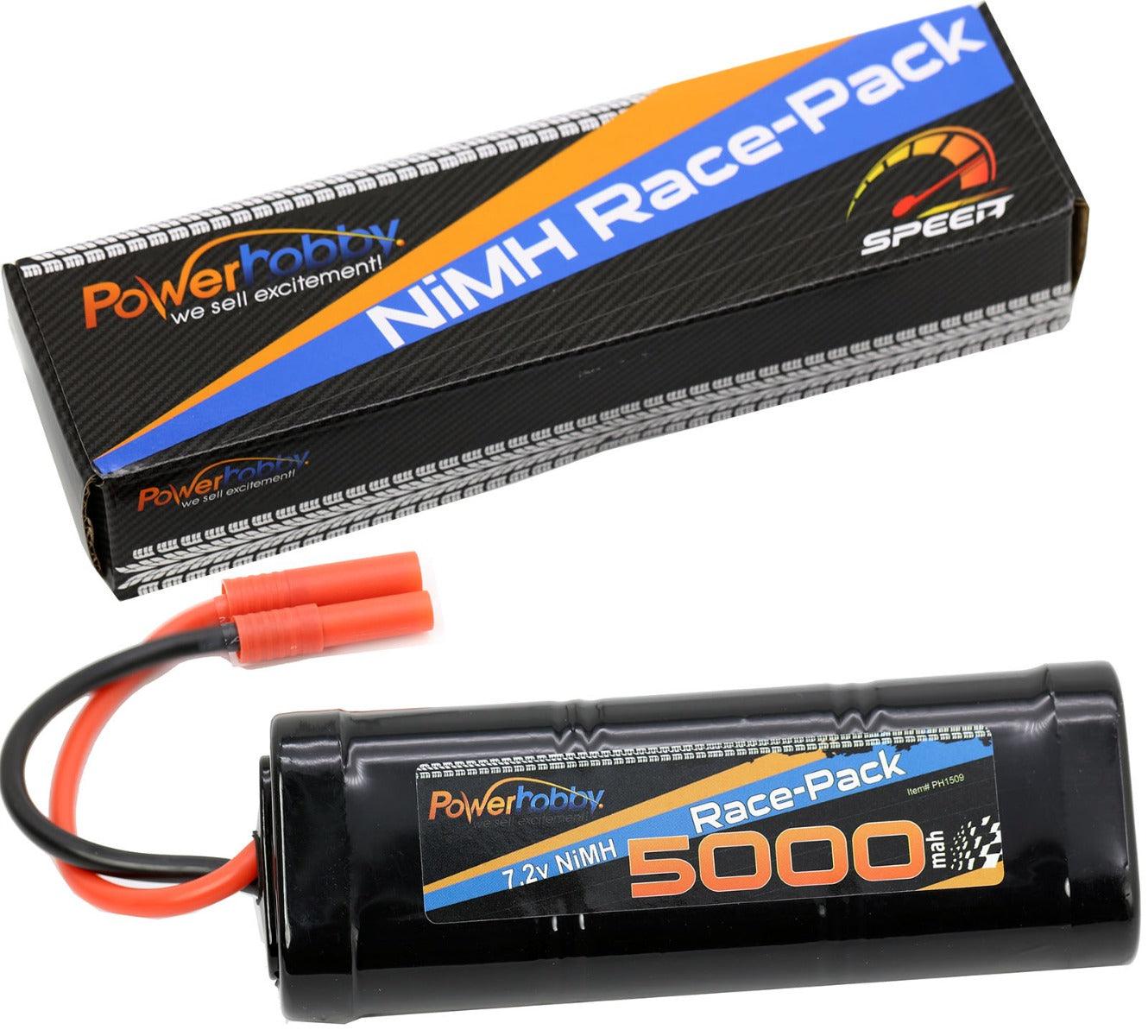 Powerhobby 7.2V 6-Cell 5000mah Nimh Flat Battery Pack w 4.0 REDCAT Connector - PowerHobby