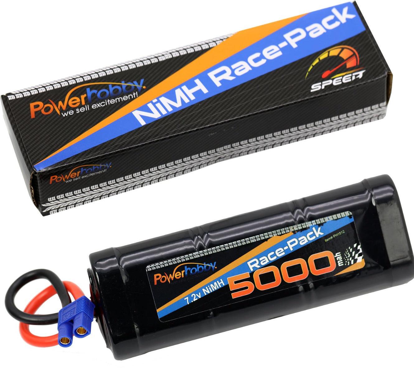 Powerhobby 7.2V 6-Cell 5000mah Nimh Flat Battery Pack w EC3 Plug - PowerHobby