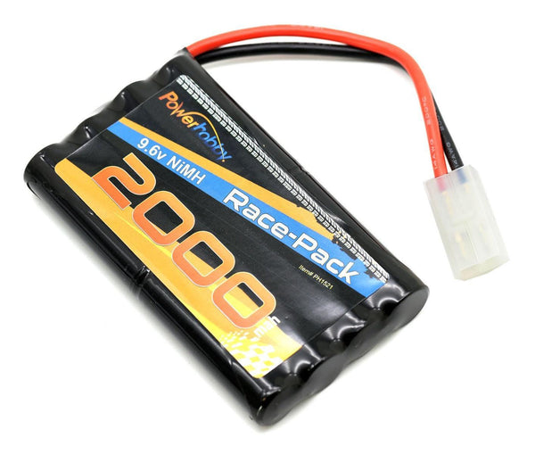 Powerhobby NiMH 9.6V 2000mAh Battery Pack for RC Car, Robots