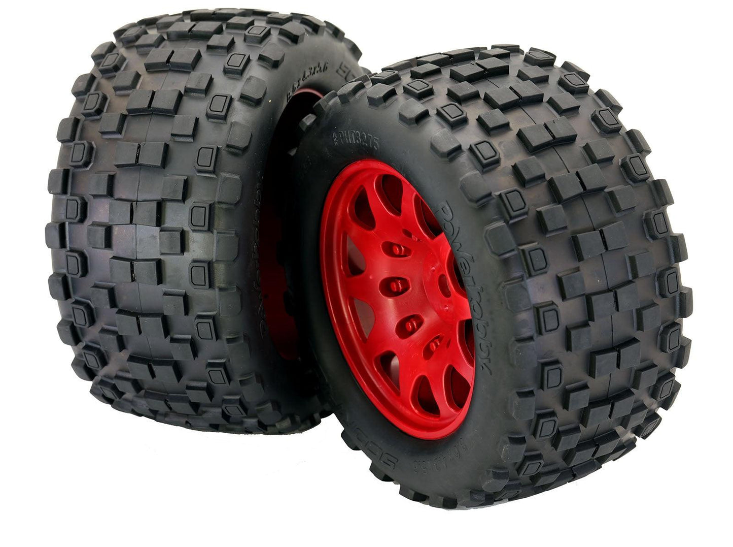 Powerhobby SCORPION XL Belted Tires / Viper Wheels (4) FOR Traxxas X-Maxx RED - PowerHobby