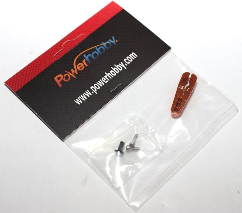 Powerhobby Aluminum 25T Servo Horn Orange FOR Futaba Axial Savox Servo - PowerHobby