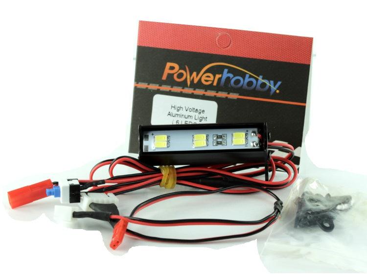 Powerhobby High Voltage Aluminum RC 56mm 2" 6 LEDS Light Bar - PowerHobby