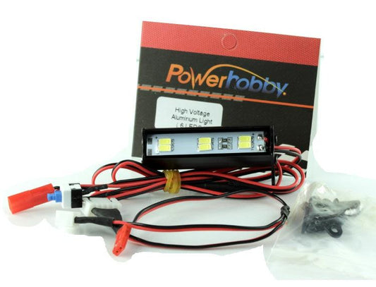 Powerhobby High Voltage Aluminum RC 56mm 2" 6 LEDS Light Bar - PowerHobby