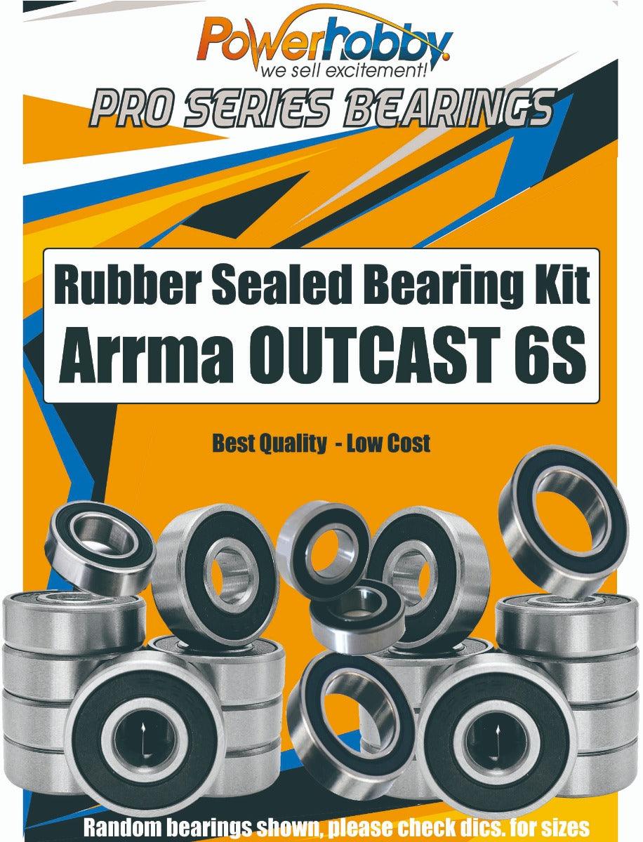 PowerHobby Pro Series Rubber Sealed Bearing Kit Arrma OUTCAST 6S - PowerHobby