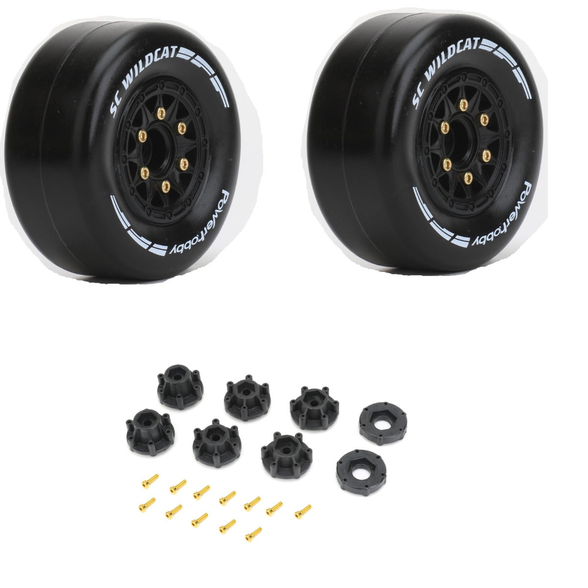 Powerhobby SC Wildcate Mounted Super Soft Tires / Wheels (2) - PowerHobby