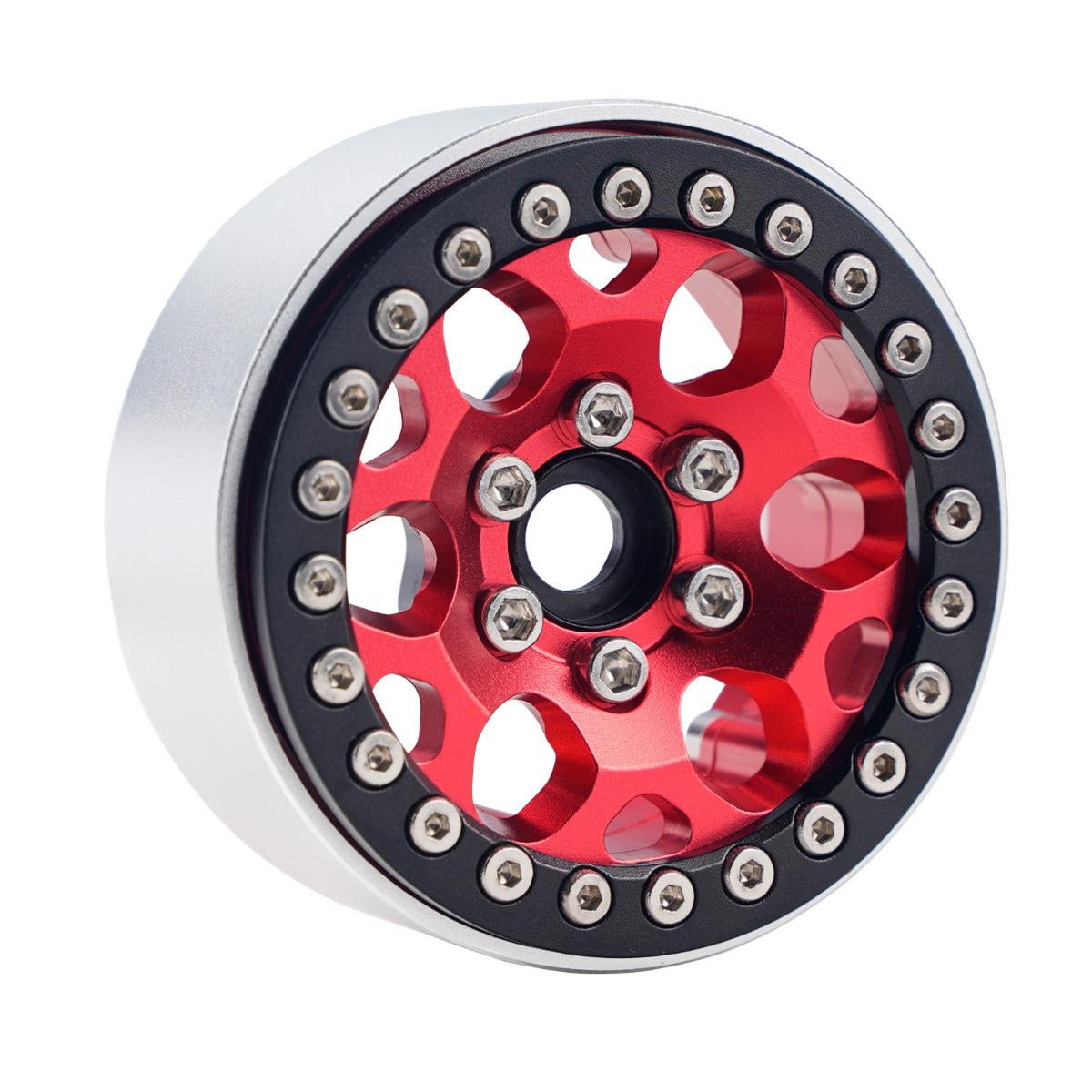 Ruote Power Hobby B3 In Alluminio 1.9 &ndash; Mozzi 9mm Rosse Per Rock Crawler 1/10