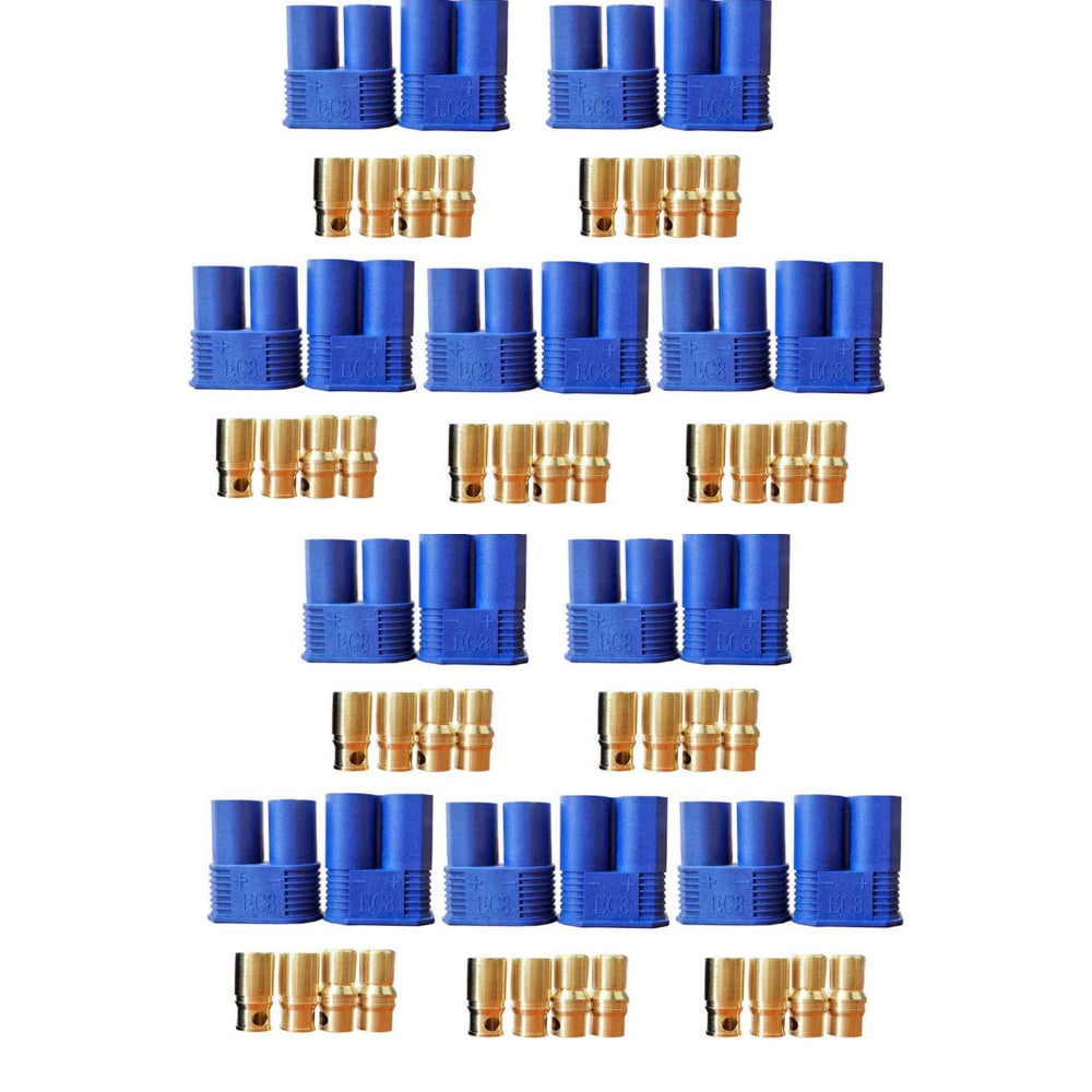 Powerhobby EC8 Male / Female Plugs (20) - PowerHobby