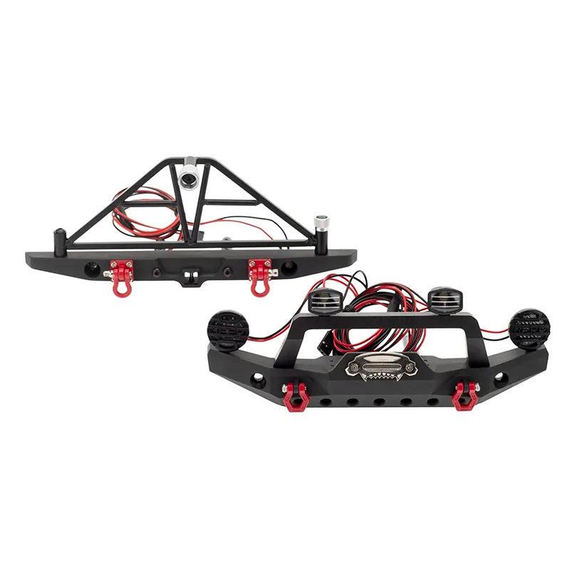 Paraurti Anteriore KYX Stinger Con LED Per TRX-4, SCX10 II, AX90046 – Nero, Scala 1:10