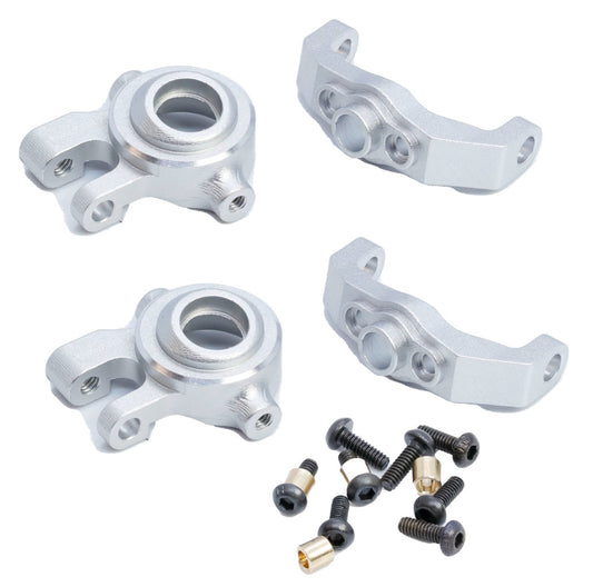 Powerhobby Aluminum C Hub & Steering Knuckles Silver FOR Traxxas TRX-4M TRX4M - PowerHobby