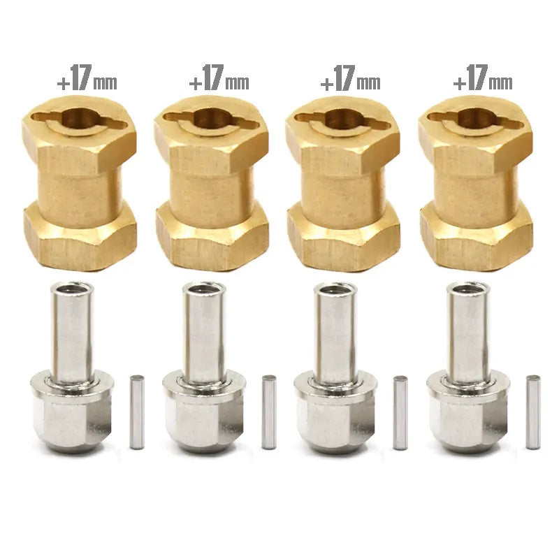 Powerhobby 17mm Brass Hex Wheels Hub Drive Adapter Axial SCX10 - PowerHobby