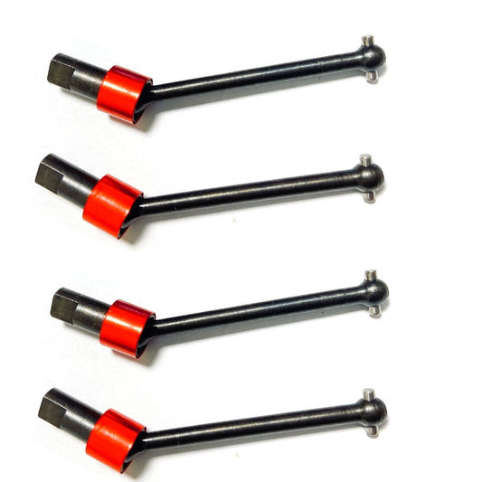 Powerhobby Aluminum Front & Rear CVD (4) FOR Traxxas 1/18 LATRAX Teton Red - PowerHobby