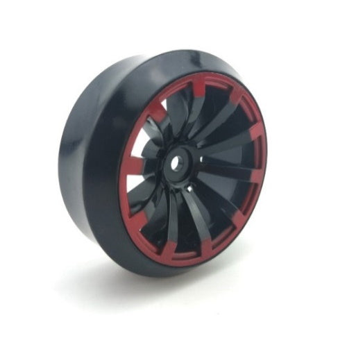 Powerhobby 1/10 Drift Car Slick Mounted Tires / Wheels (4) Red / Black PY161 - PowerHobby