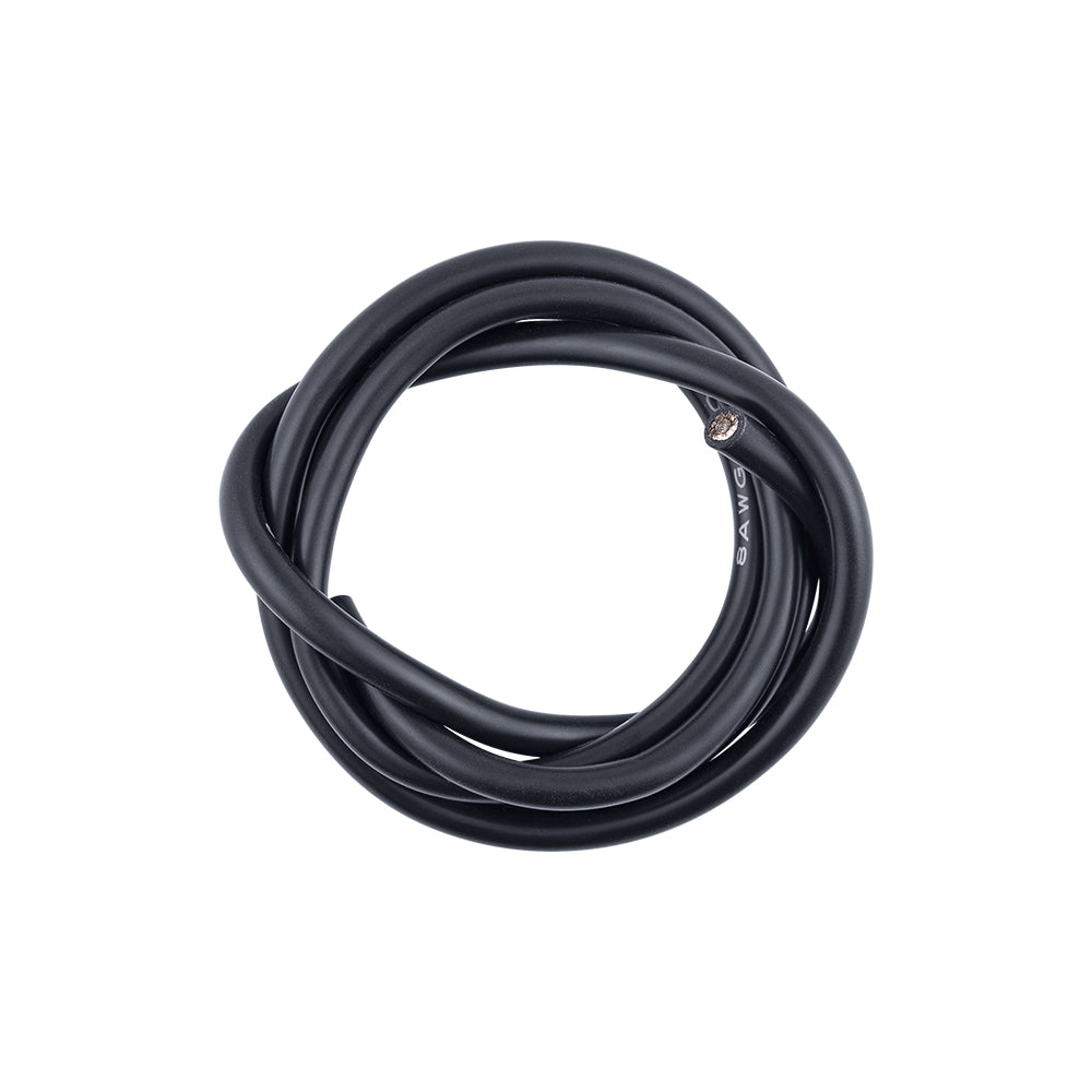 Powerhobby 8AWG RC Silicone Hookup Wire Black 1 Meter - PowerHobby