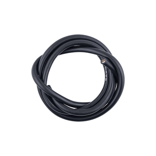 Powerhobby 8AWG RC Silicone Hookup Wire Black 1 Meter - PowerHobby