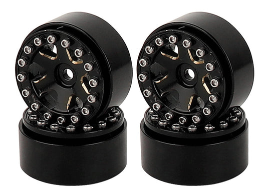 Powerhobby 1.0" Z2 Brass Beadlock Crawler Wheels 1/24 Axial SCX24 Jeep Bronco - PowerHobby