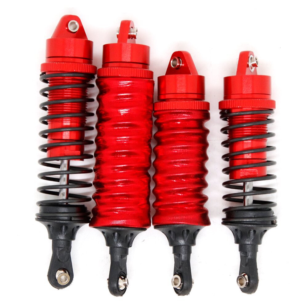 Powerhobby Shock Absorbers Covers Red FOR Traxxas 4x4 - PowerHobby